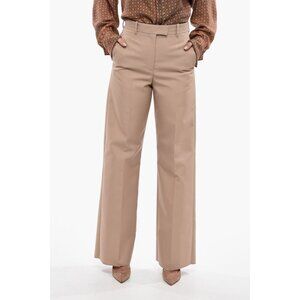 Valentino Front-pleated Wide-leg Pants